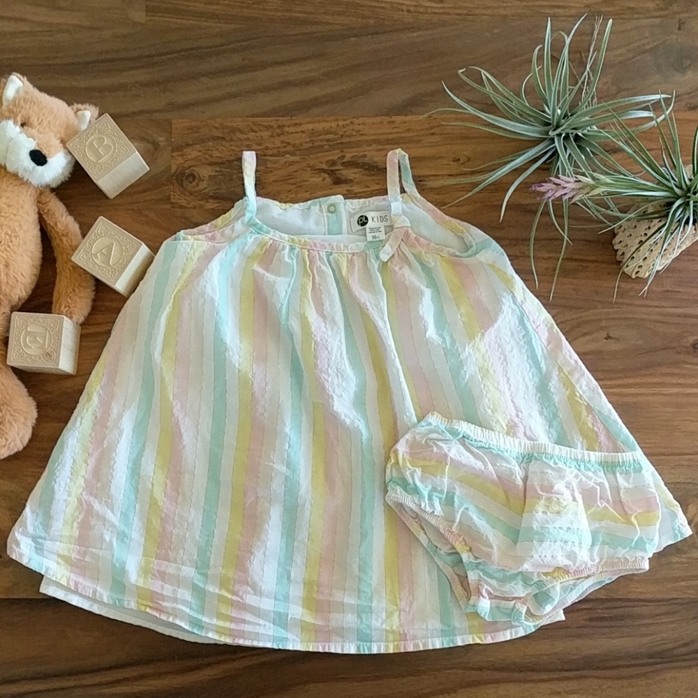 PL KIDS Pastel Striped Dress